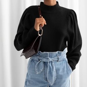 & other stories black wool sweater